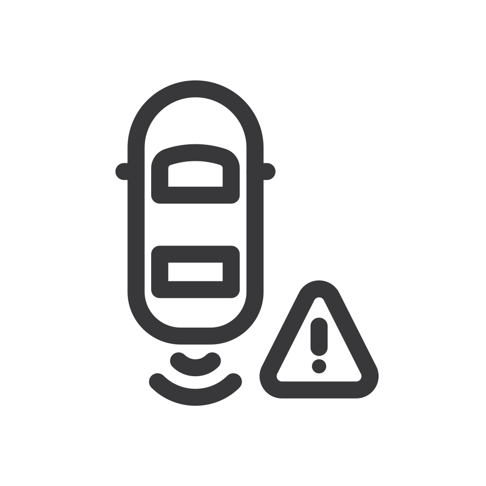 Ícono sensores de reversa de Chevrolet Aveo Sedán 2026, con sistema de seguridad activa para detección de peatones